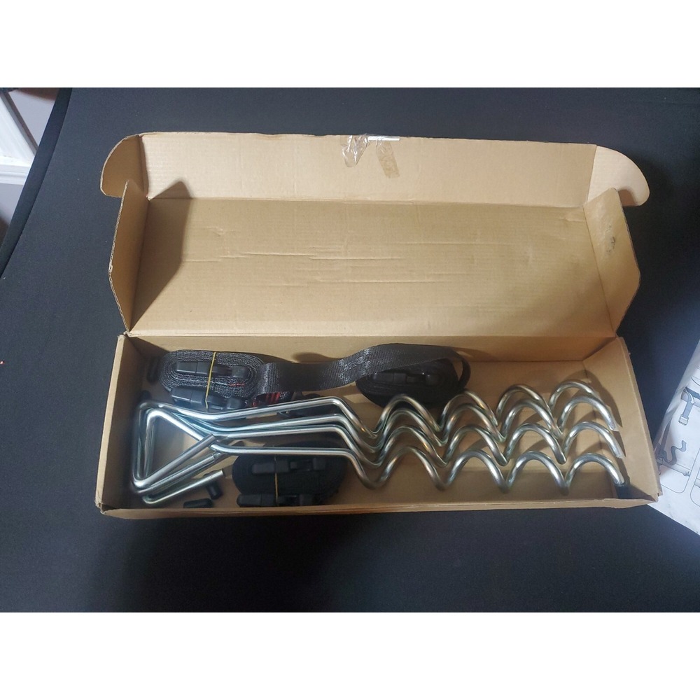 4 Pack Trampoline Anchor Kit with (( 3 Tie Downs ))